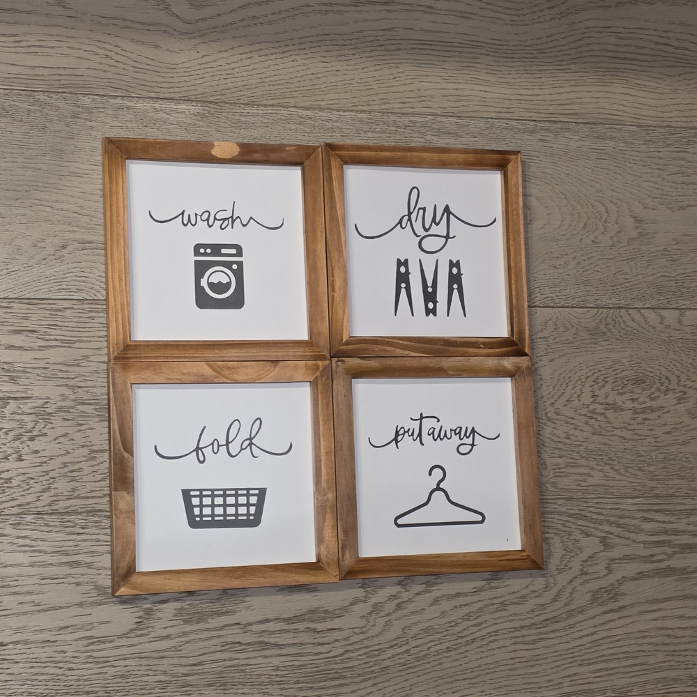 Wooden Laundry Room Wall Art Set - Picture 2 of 3